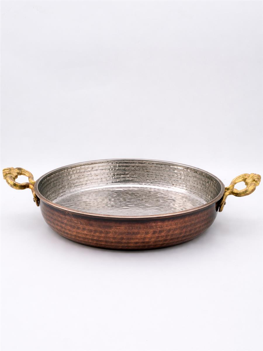 Eskitme Bakır Yumurta Tavası 22 Cm