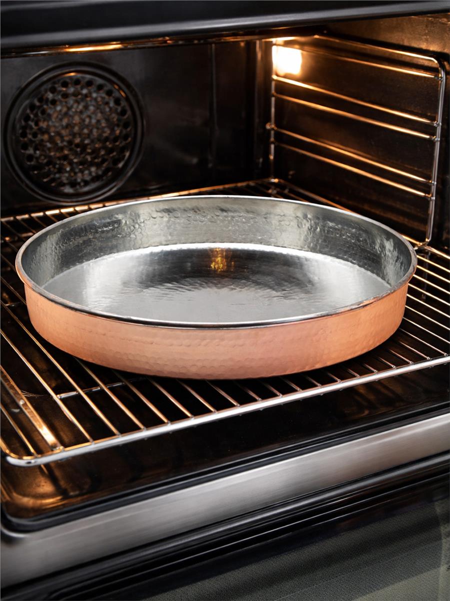 Bakır El Yapımı Fırın Tepsisi 34 cm