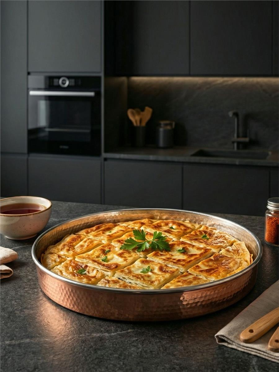 Bakır El Yapımı Fırın Tepsisi 26 cm