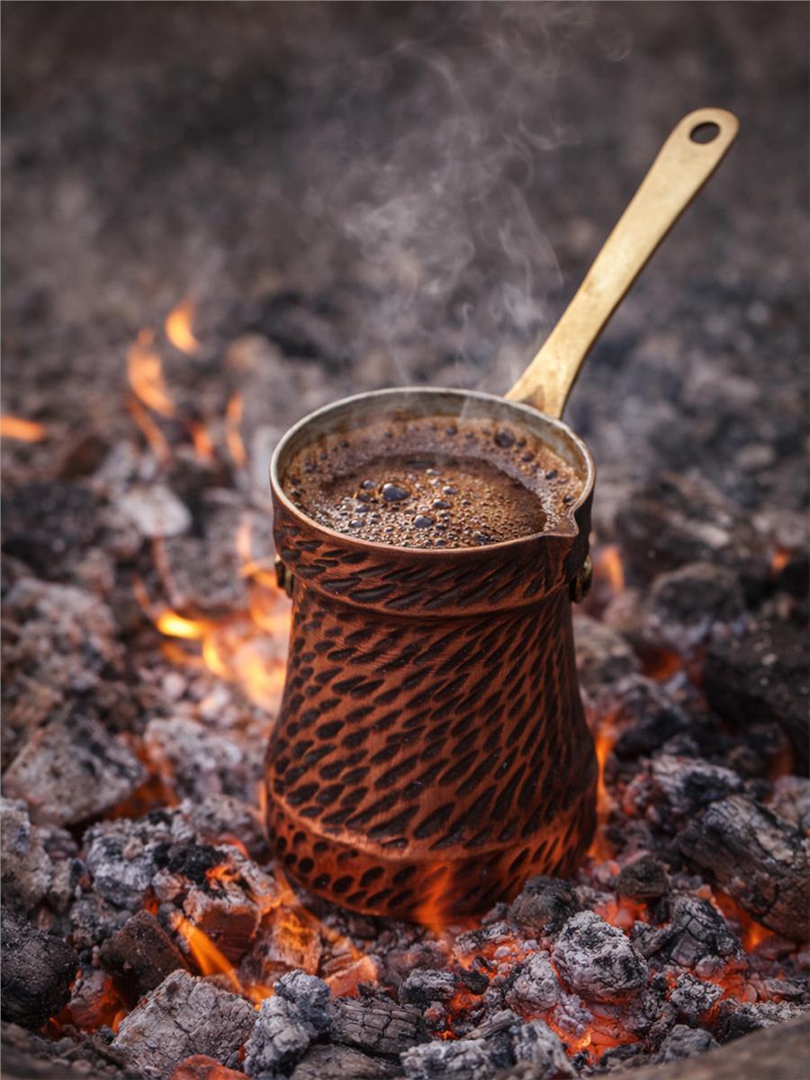 Premium El Yapımı Eskitme Bakır Cezve 10CM