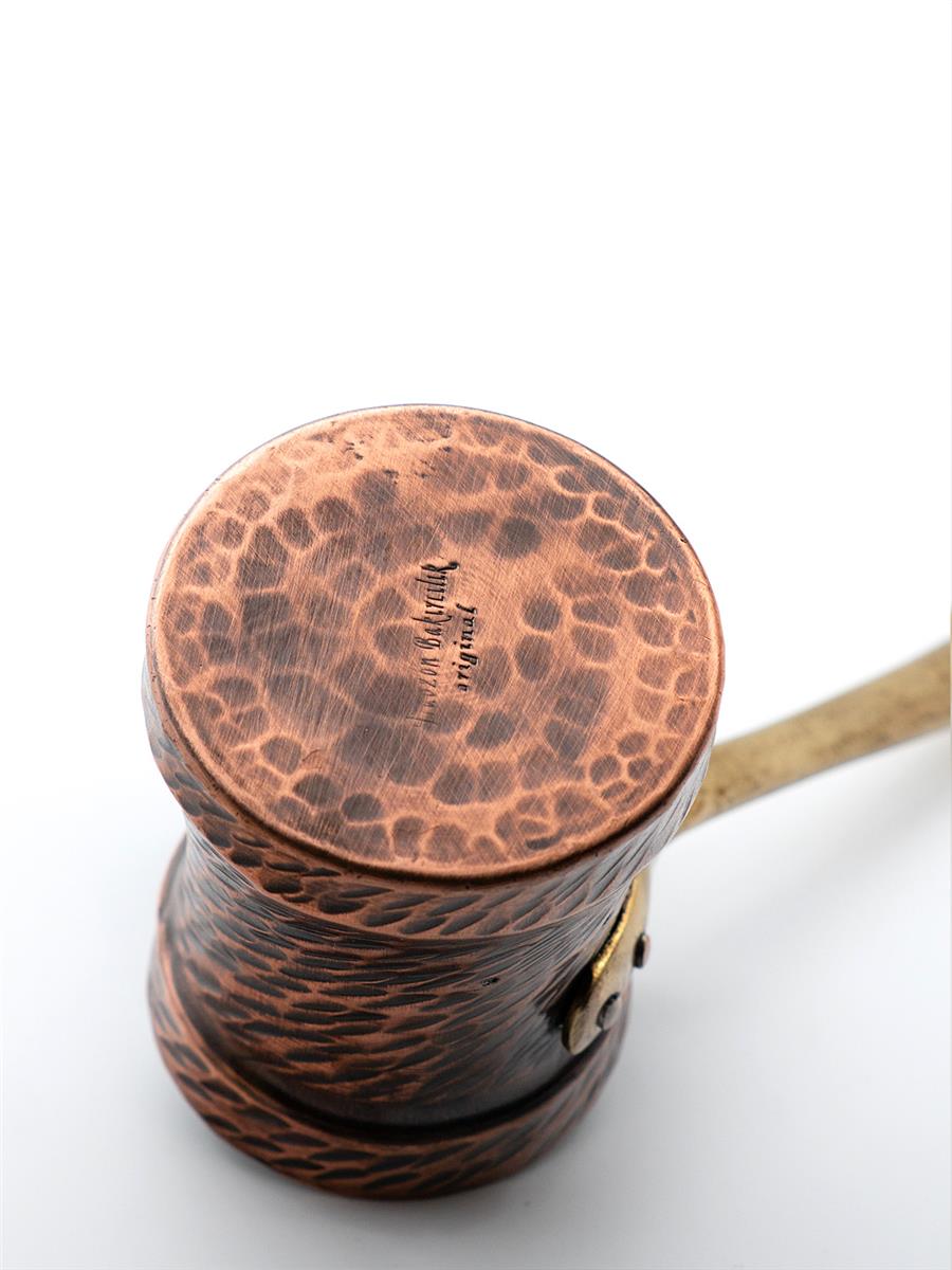 Premium El Yapımı Eskitme Bakır Cezve 8CM