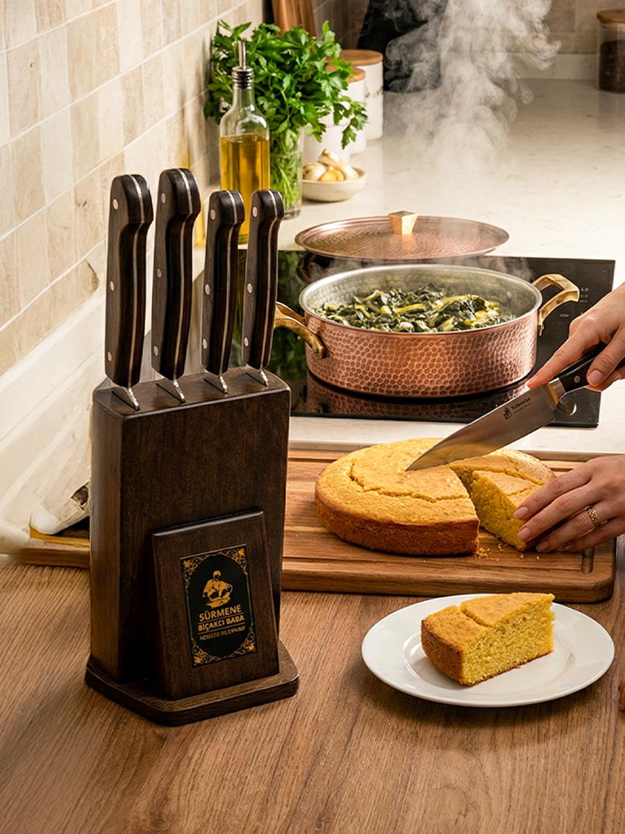 4’lü Ahşap Sürmene Bıçağı Seti VERZALİT
