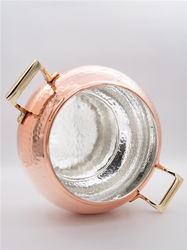 El Yapımı Kalın Bakır Güveç Tenceresi 23 cm