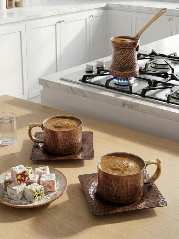 Eskitme Bakır Tiryaki Fincanı