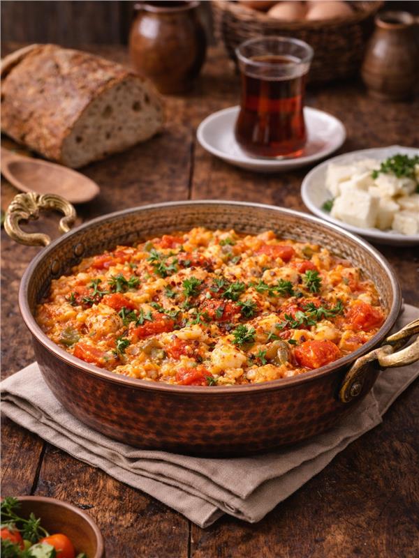 Eskitme Bakır Yumurta Tavası 18 Cm