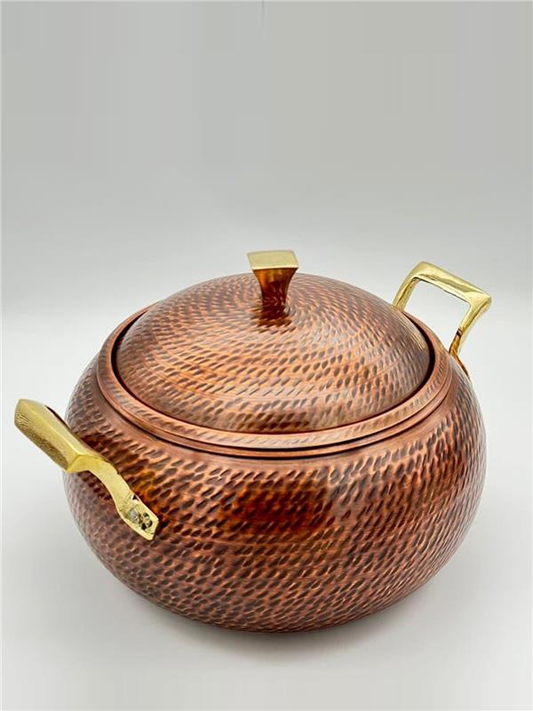 Eskitme Kalın Bakır Güveç Tenceresi 26 cm