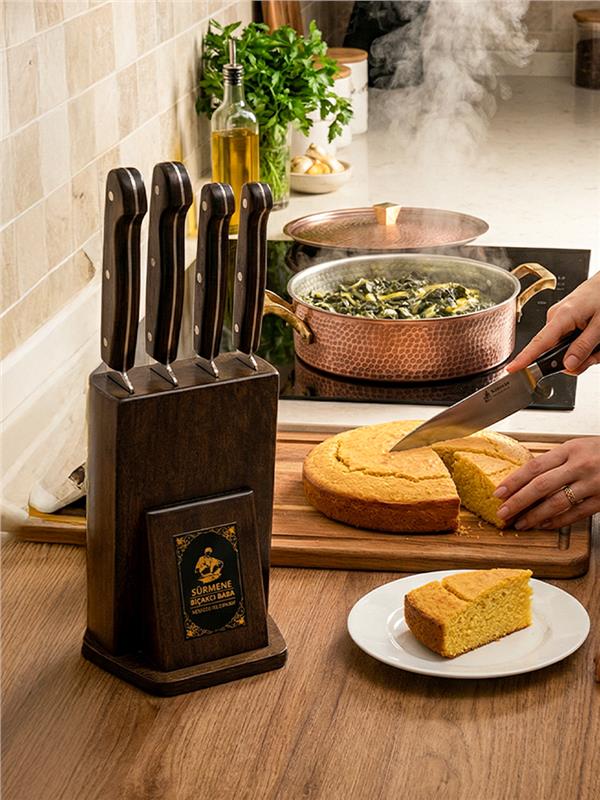 4’lü Ahşap Sürmene Bıçağı Seti VERZALİT